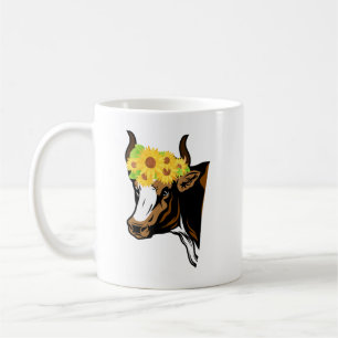 Sunflower Cow Coffee Mug