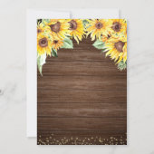 Sunflower Cowgirl rustic Baby Shower invitation (Back)