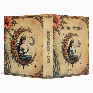 Sunflower Crescent Queen 3 Ring Binder