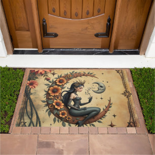 Sunflower Crescent Queen Doormat