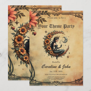 Sunflower Crescent Queen Invitation