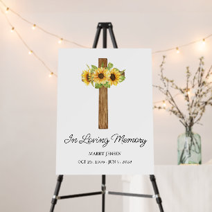 Sunflower Cross Memorial Funeral Foam Board