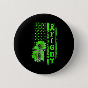 Sunflower Crossing Disability Awareness Button