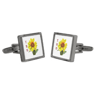 Sunflower Cufflinks Shirt Studs
