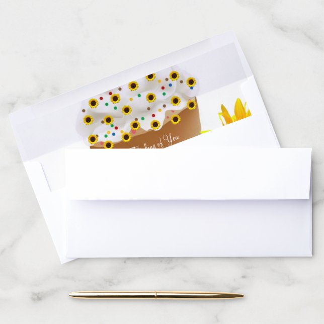 Sunflower Cupcake Envelope Liner (Desk)