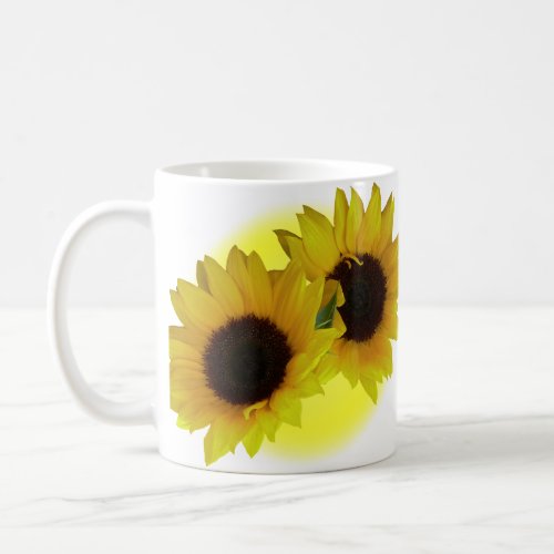 Sunflower Cups Mugs Sunny Yellow Sunflower Cups