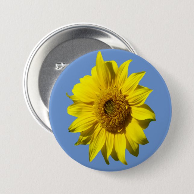 Sunflower Cust. BG Color Button (Front & Back)