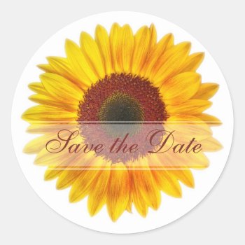 Sunflower Custom Floral Sticker by EveStock at Zazzle
