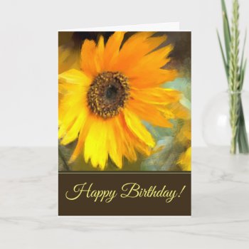 Sunflower Custom Greeting Card by Koobear at Zazzle