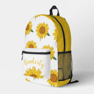 Sunflower Custom Printed Backpack