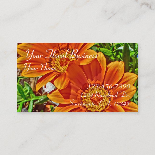 Sunflower customizable business cards (Front)