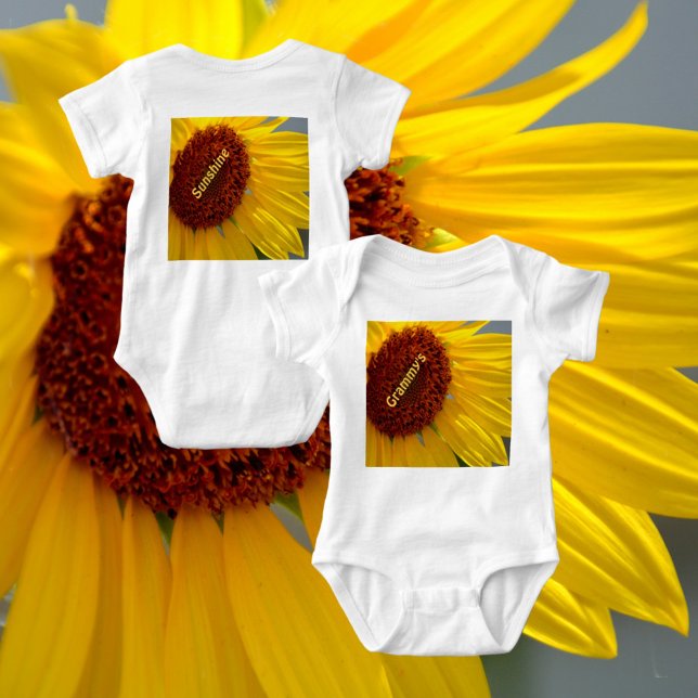 Sunflower Customizable Grammy's Sunshine Baby Bodysuit (Creator Uploaded)