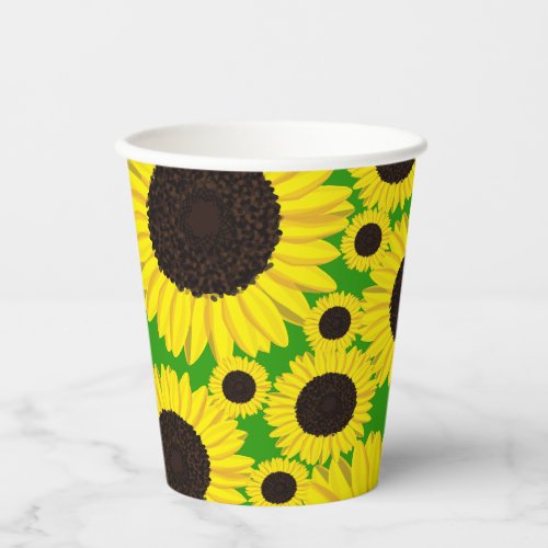 Sunflower Cute 1st Birthday Kids Paper Cups