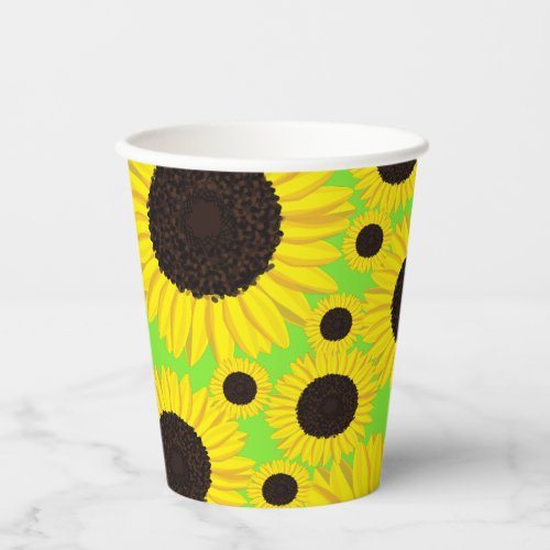 Sunflower Cute 1st Birthday Kids Paper Cups