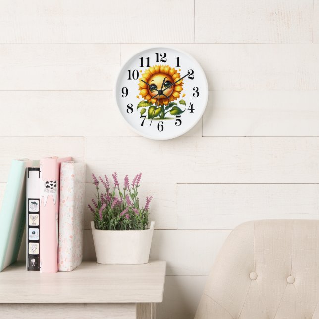 Sunflower Cutie Wall Clock (Reading Room)