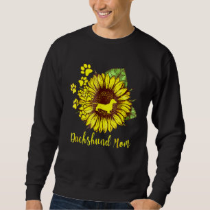 Sunflower Dachshund Mom Dog Mom Cool Present Sweatshirt