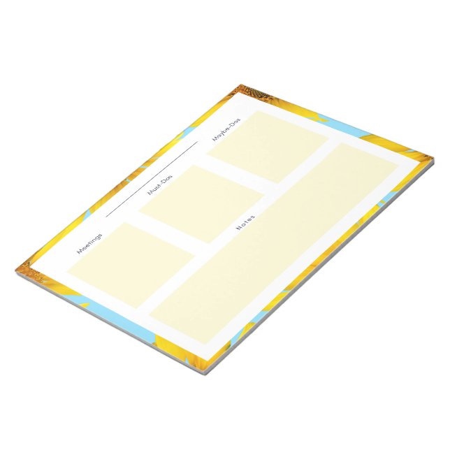 Sunflower Daily Planner Notepad (Angled)