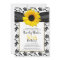 Sunflower Damask Birthday Party Invitation
