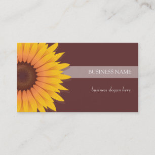 Sunflower Dark Background Business Business Card