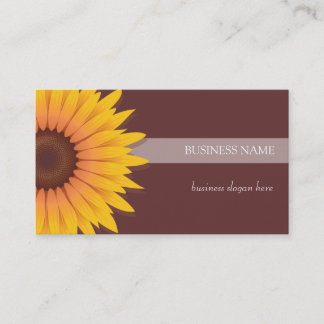 Sunflower Dark Background Business Business Card