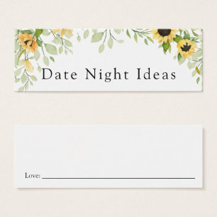 Sunflower Date Night Idea Card