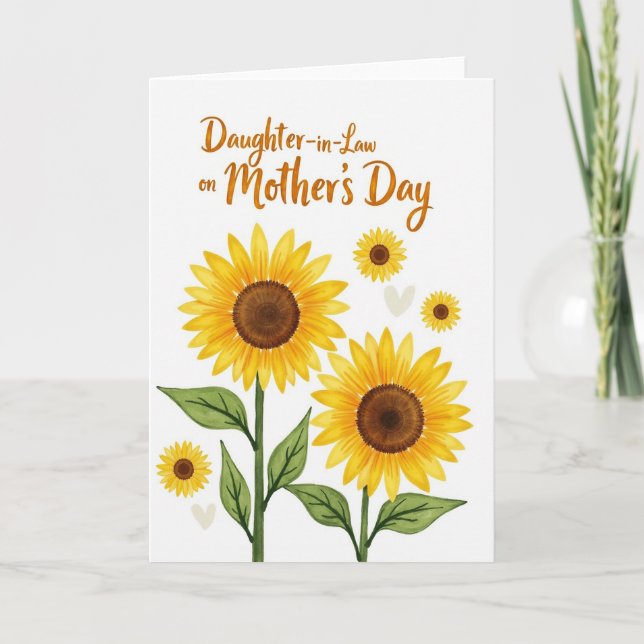 Sunflower Daughter Mothers Day Card (Front)