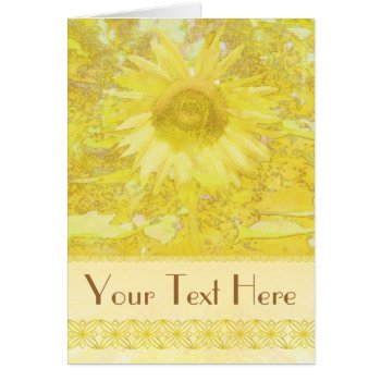 Sunflower Dazzle Greeting Cards by profilesincolor at Zazzle