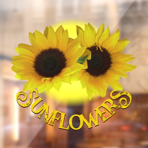 Sunflower Decal Customized Sunflower Window Cling