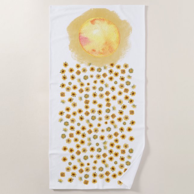 SUNFLOWER DELIGHT BEACH TOWEL (Front)