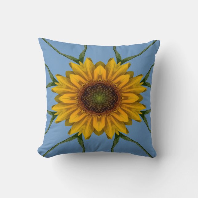 Sunflower Delight.... Throw Pillow (Front)