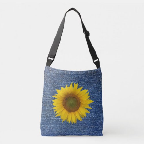 Sunflower Denim Look Crossbody Bag