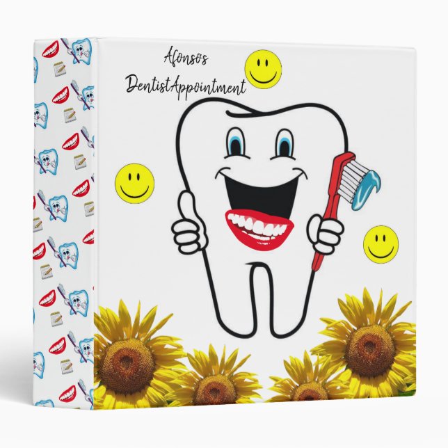 Sunflower Dentist Avery Binder (Front/Spine)