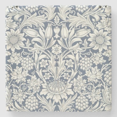 Sunflower Design by William Morris Stone Coaster