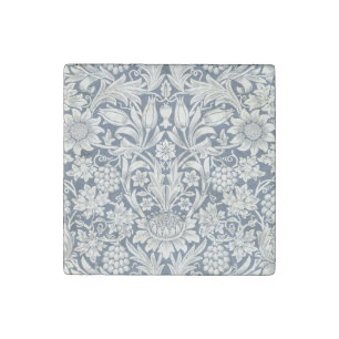 Sunflower Design (by William Morris) Stone Magnet