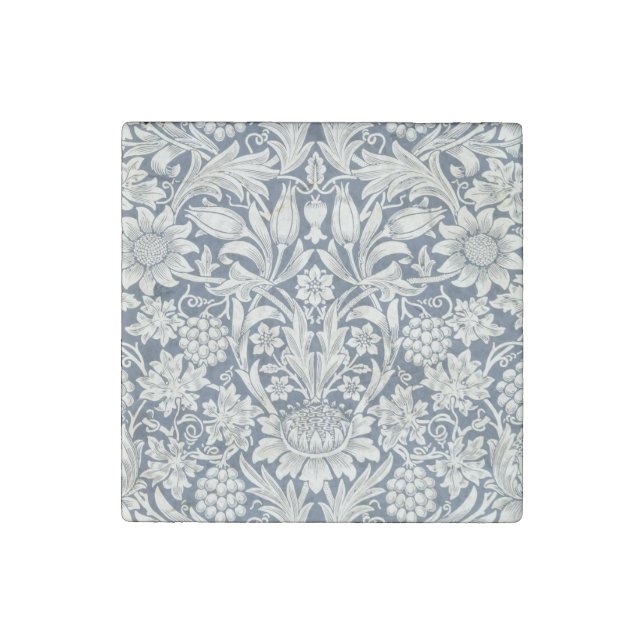 Sunflower Design (by William Morris) Stone Magnet (Front)