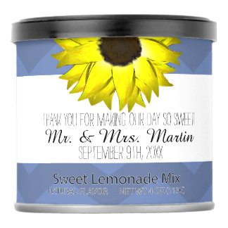 Sunflower Design - Drink Mix Wedding Favor