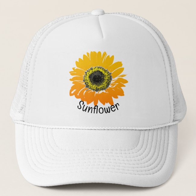 Sunflower Design Hat