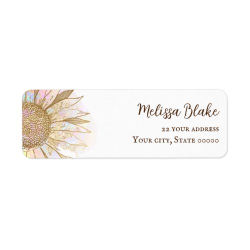 sunflower design label