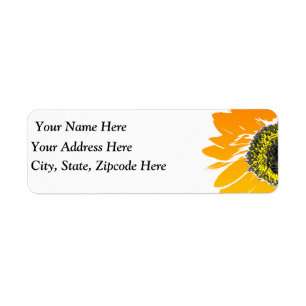 Sunflower Design Label