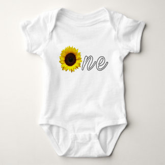 Sunflower Design One Baby Bodysuit