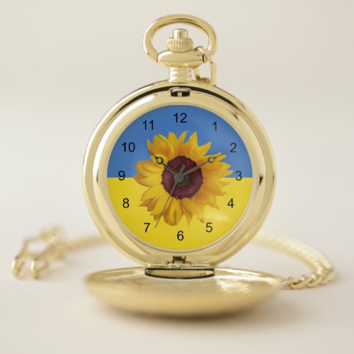 Sunflower Design Pocket Watch