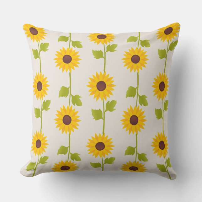 sunflower design throw pillow (Front)