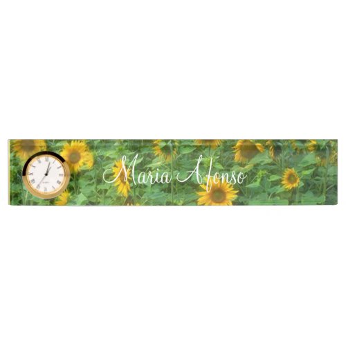 Sunflower Desk Nameplate