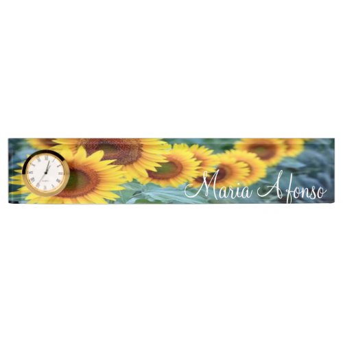 Sunflower Desk Nameplate