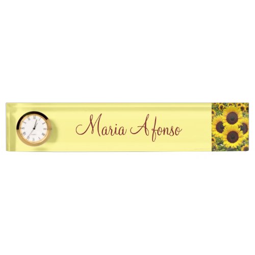 Sunflower Desk Nameplate