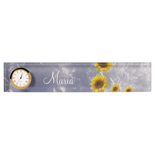 Sunflower Desk Nameplate