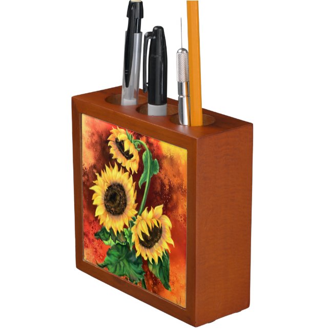 Sunflower Desk Organizer (In Situ)