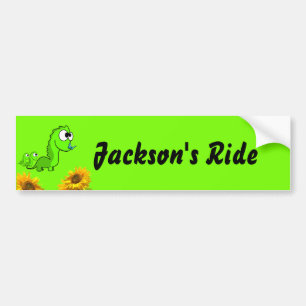 Sunflower Dinosaur Bumper Sticker
