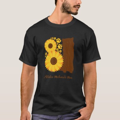 Sunflower Dog Mom - Alaskan Malamute Premium T-Shirt