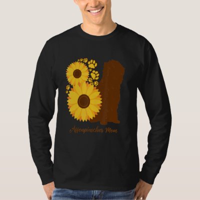 Sunflower Dog Mom - Ape Terrier Affenpinscher T-Shirt
